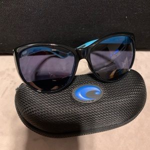 Costa Sunglasses Black Turquoise White
